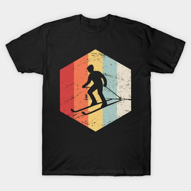 Retro 70s Winter Sports Ski Icon T-Shirt by MeatMan